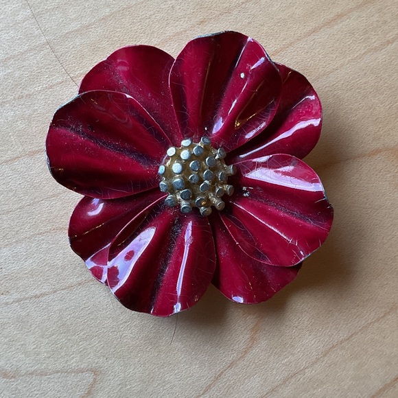Colorful Vintage Flower Brooch Set - Picture 8 of 8